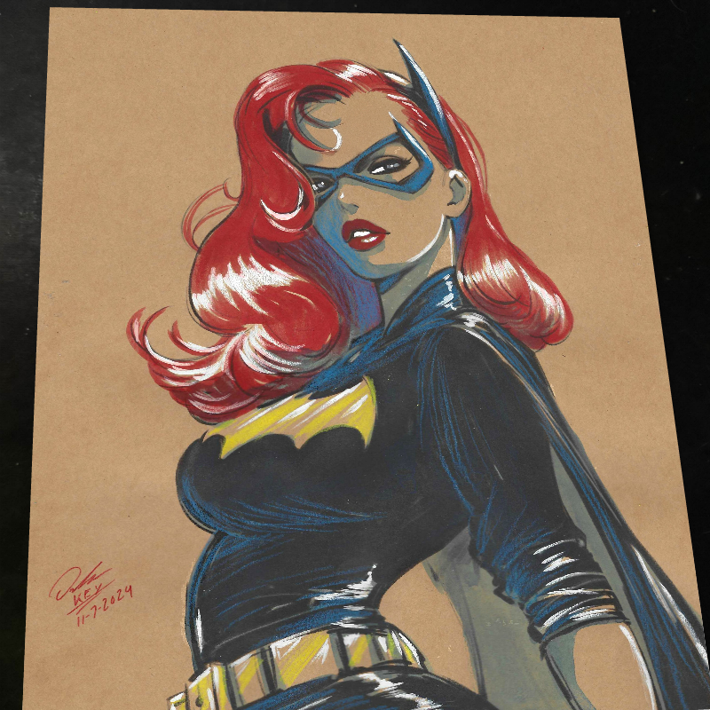 Batgirl Art Print Signed 8.5x11 | Art by Keyeske