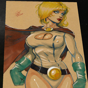 Power Girl - Marvel art print by Keyeske