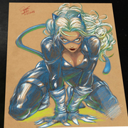 Black Cat - Marvel art print by Keyeske