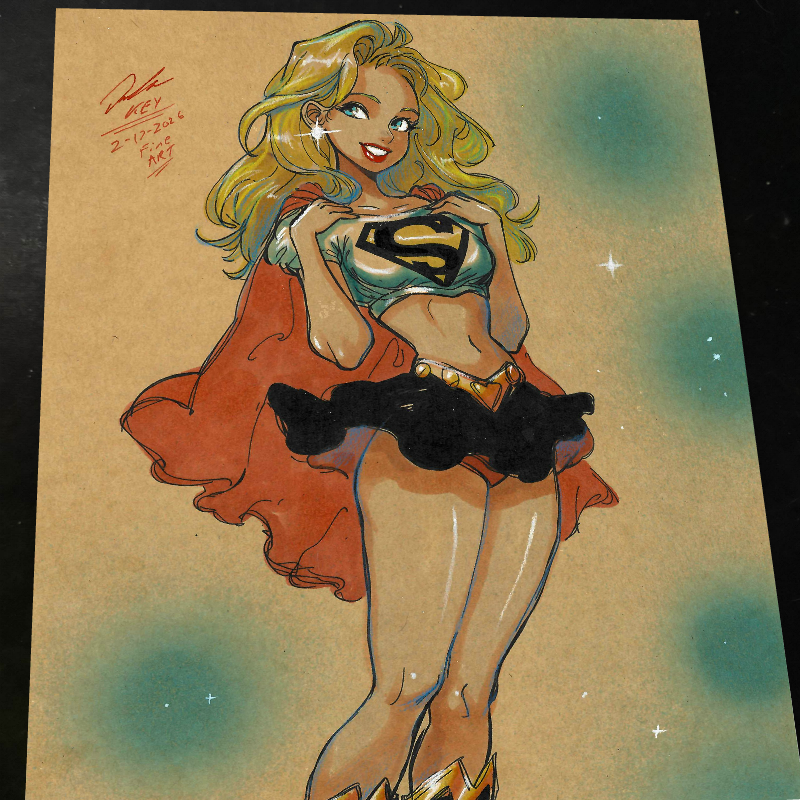 Superwoman Art Print Signed 8.5x11 | Art by Keyeske