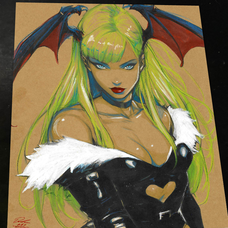 Morrigan Art Print Signed 8.5x11 | Art by Keyeske