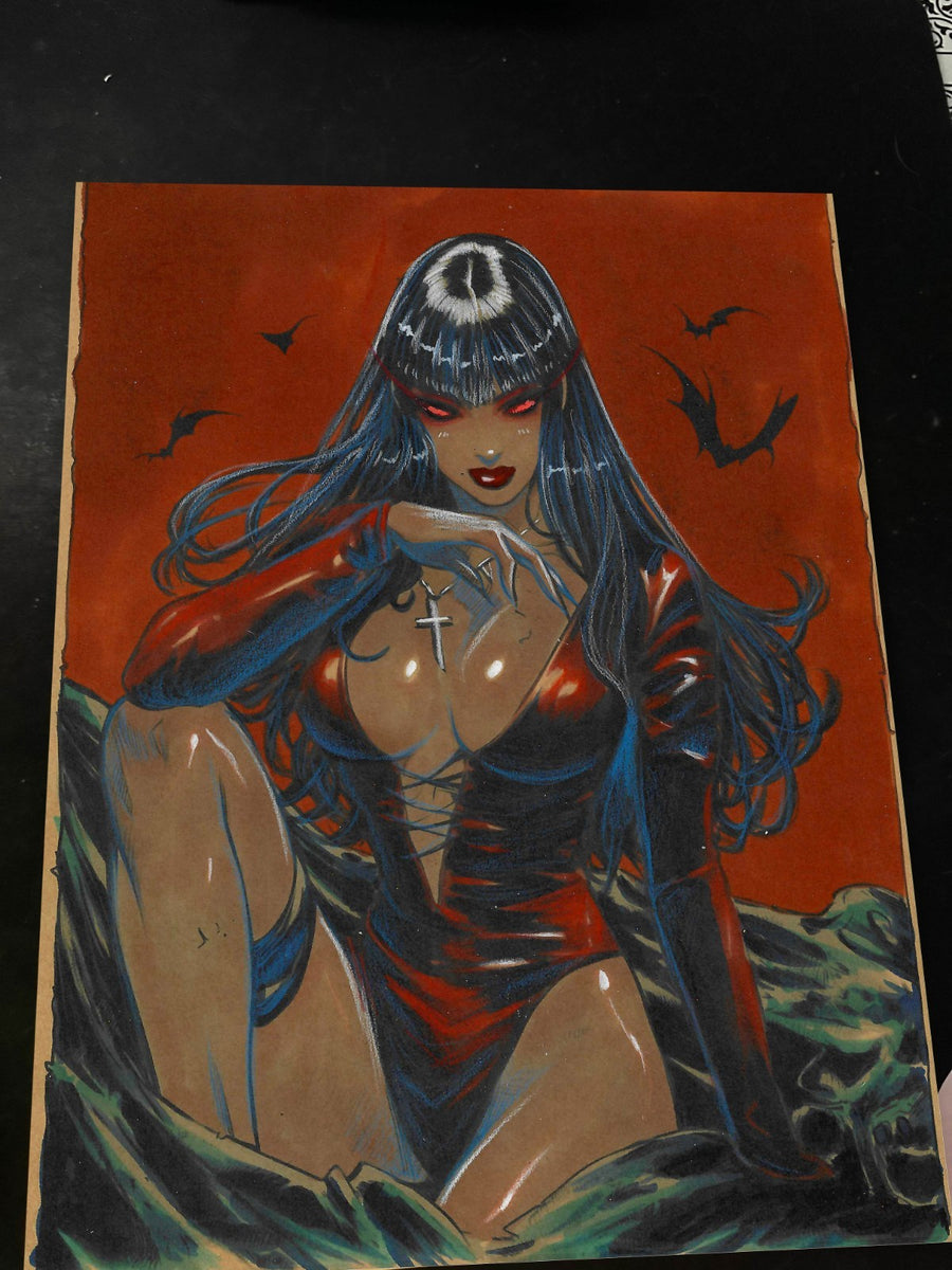 Vampirella Art Print Signed 8.5x11 Art by Keyeske