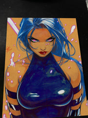 Psylocke - Marvel art print by Keyeske