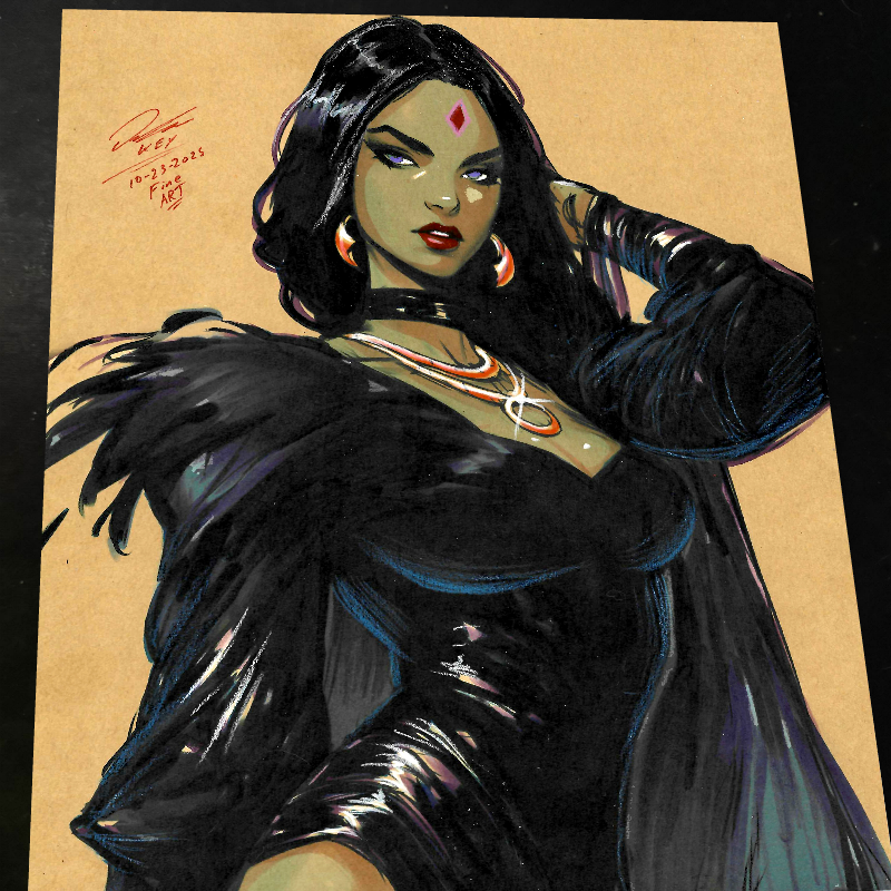 Raven Art Print Signed 8.5x11 | Art by Keyeske