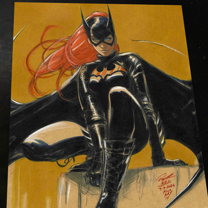 Batgirl Art Print Signed 8.5x11 | Art by Keyeske