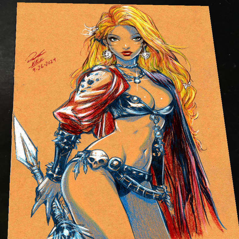 Jungle Girl Art Print Signed 8.5x11 | Art by Keyeske