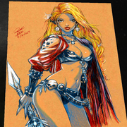 Jungle Girl Art Print Signed 8.5x11 | Art by Keyeske