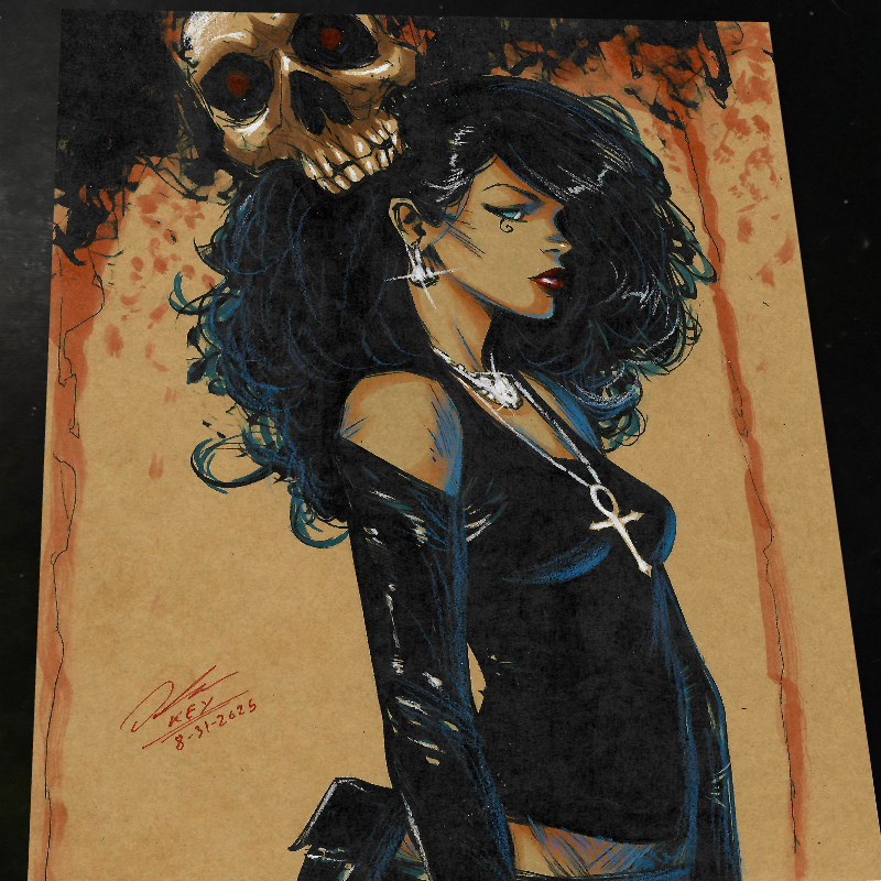 Death of the Endless Art Print Signed 8.5x11 | Art by Keyeske