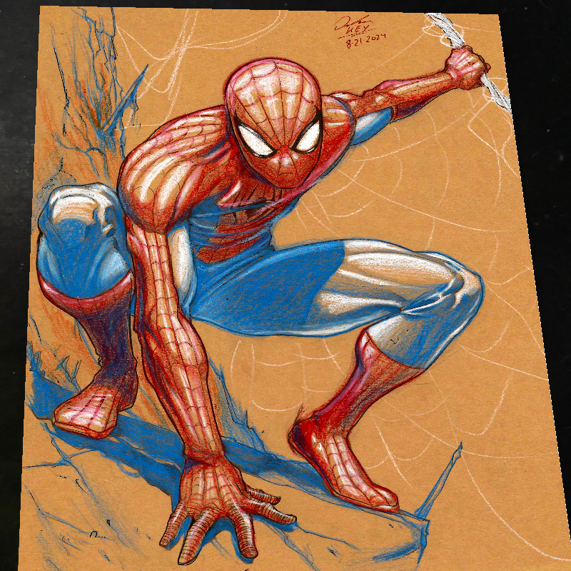 Spider-Man Art Print Signed 8.5x11 | Art by Keyeske