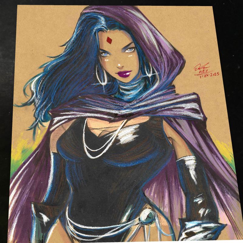 Raven Art Print Signed 8.5x11 | Art by Keyeske