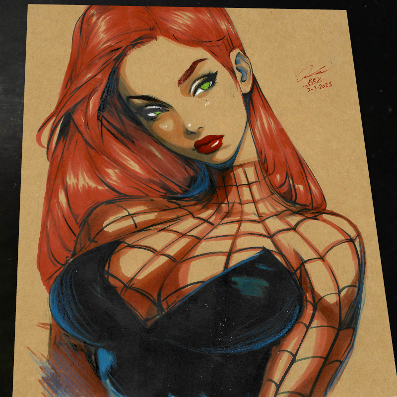 Mary Jane Watson Art Print Signed 8.5x11 | Art by Keyeske