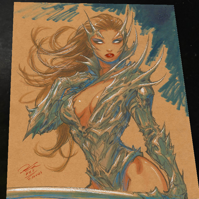 Witchblade Art Print Signed 8.5x11 | Art by Keyeske