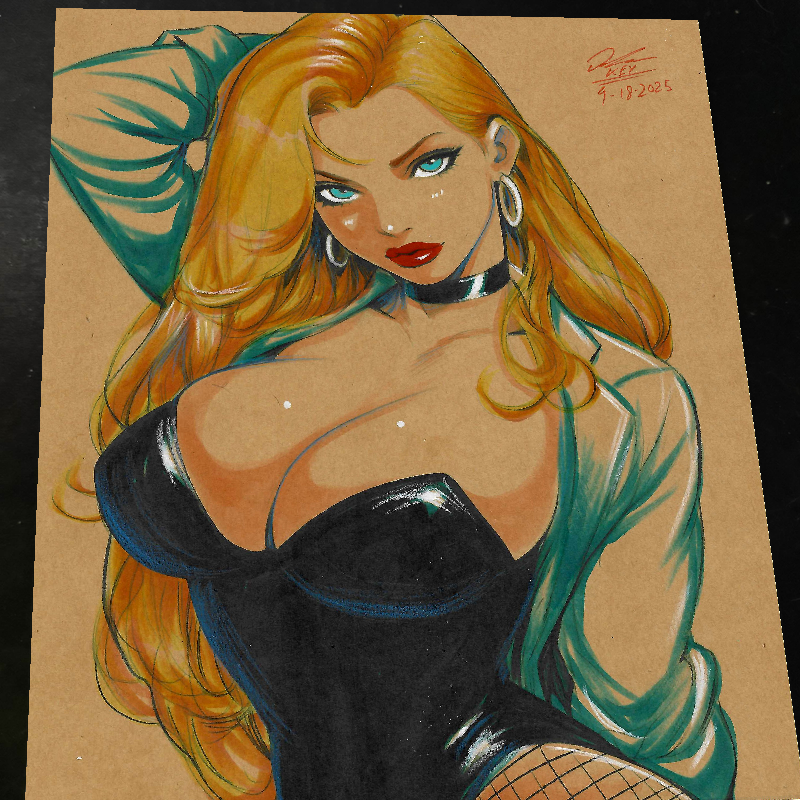 Black Canary Art Print Signed 8.5x11 | Art by Keyeske