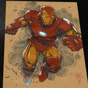 Iron Man Art Print Signed 8.5x11 | Art by Keyeske
