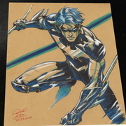 Nightwing - Marvel art print by Keyeske