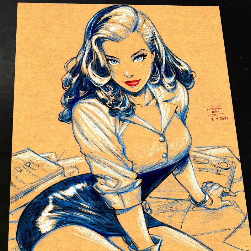 Lois Lane Art Print Signed 8.5x11 | Art by Keyeske