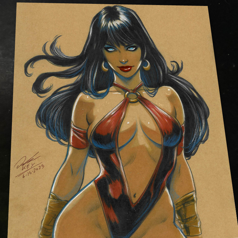 Vampirella Art Print Signed 8.5x11 Art by Keyeske