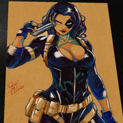 Domino X-Men art print by Keyeske
