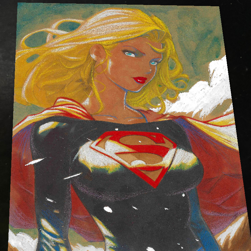 Supergirl DC Art Print Signed 8.5x11 | Art by Keyeske