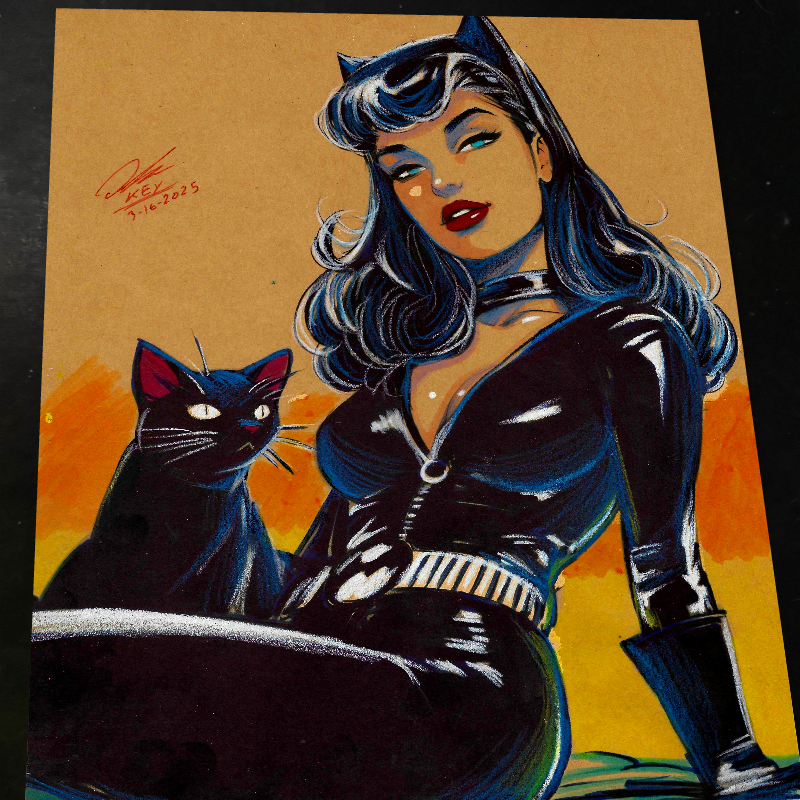 Catwoman - Marvel art print by Keyeske