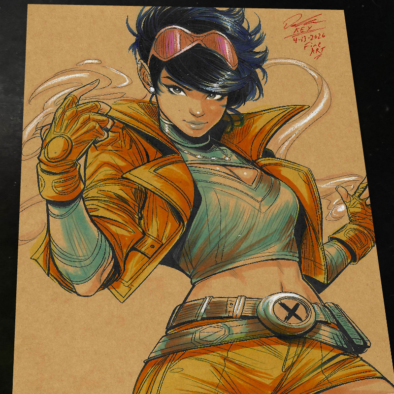 Jubilee X-Men Art Print Signed 8.5x11 | Art by Keyeske