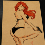 Scarlett G.I. Joe Art Print Signed 8.5x11 | Art by Keyeske