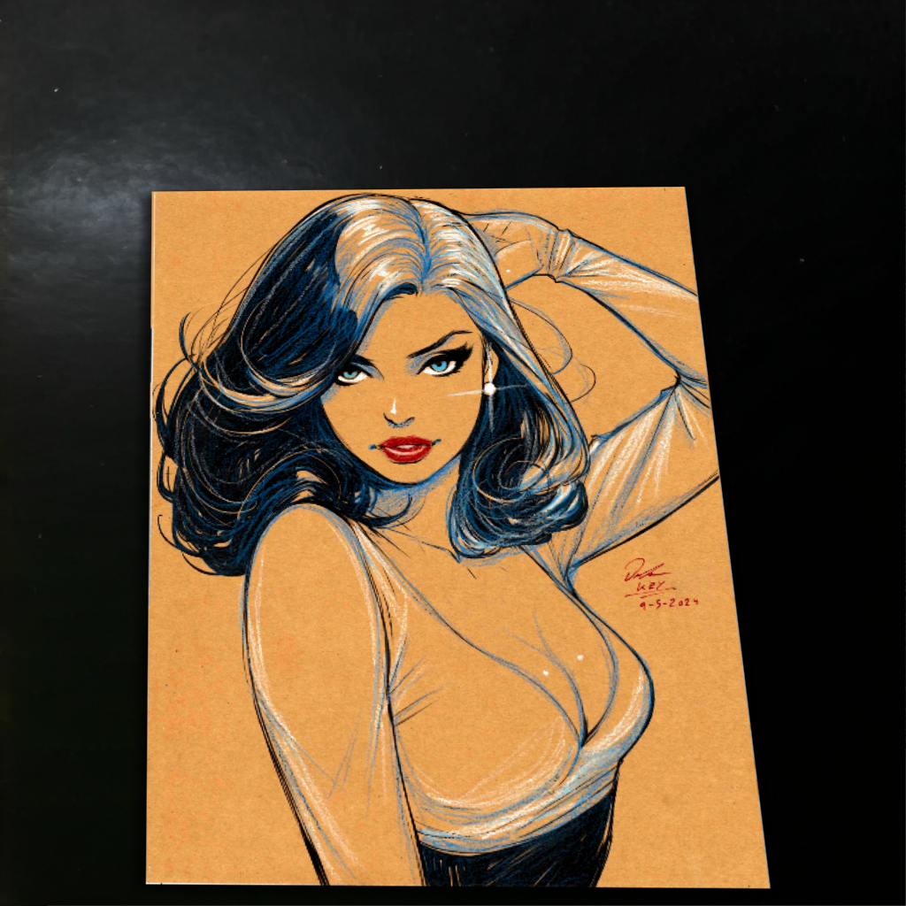 Lois Lane Art Print Signed 8.5x11 | Art by Keyeske