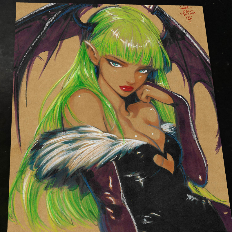 Morrigan Art Print Signed 8.5x11 | Art by Keyeske