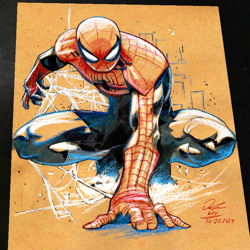 Spider-Man Art Print Signed 8.5x11 | Art by Keyeske