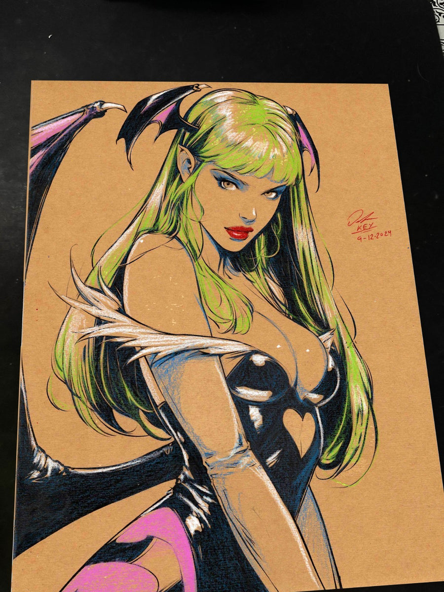 Morrigan Art Print Signed 8.5x11 | Art by Keyeske