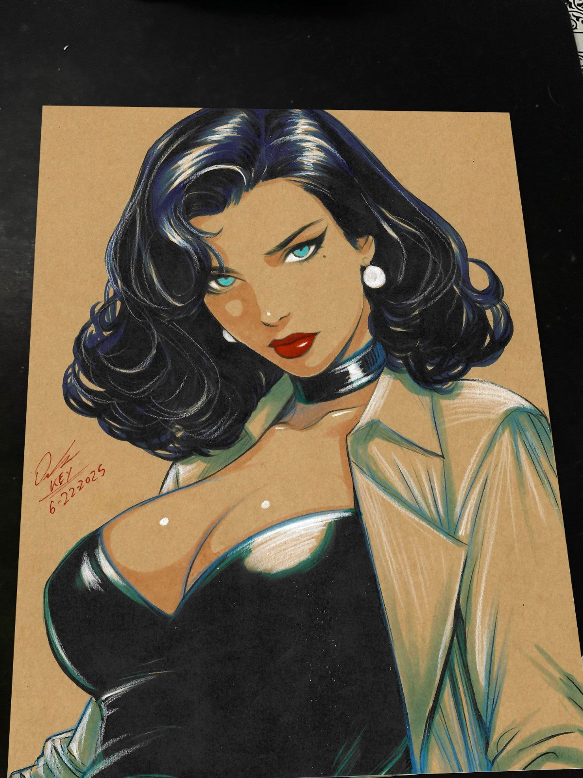 Lois Lane Art Print Signed 8.5x11 | Art by Keyeske