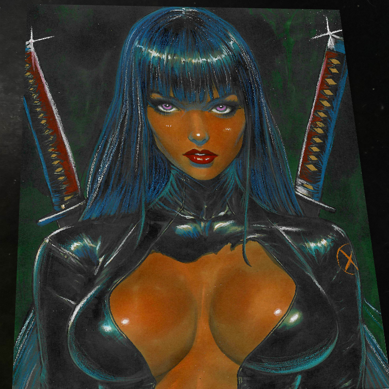 Psylocke - Marvel art print by Keyeske