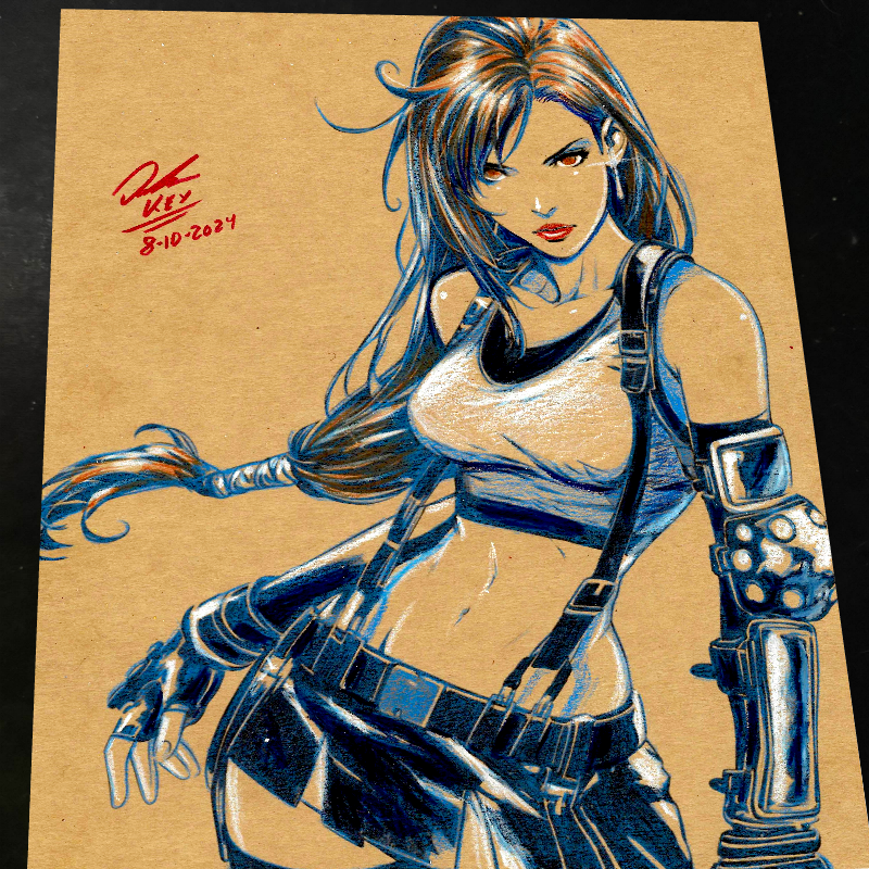 Tifa Lockhart Art Print 8.5x11 Art by Keyeske