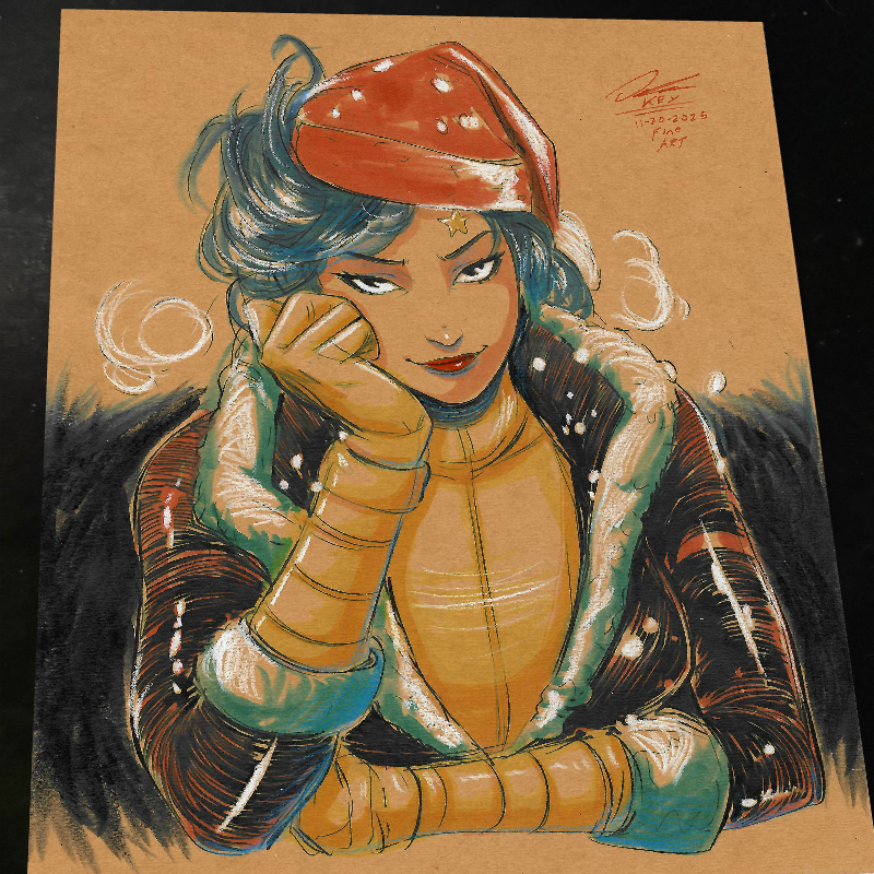 Jubilee X-Men Art Print Signed 8.5x11 | Art by Keyeske