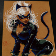Black Cat - Marvel art print by Keyeske