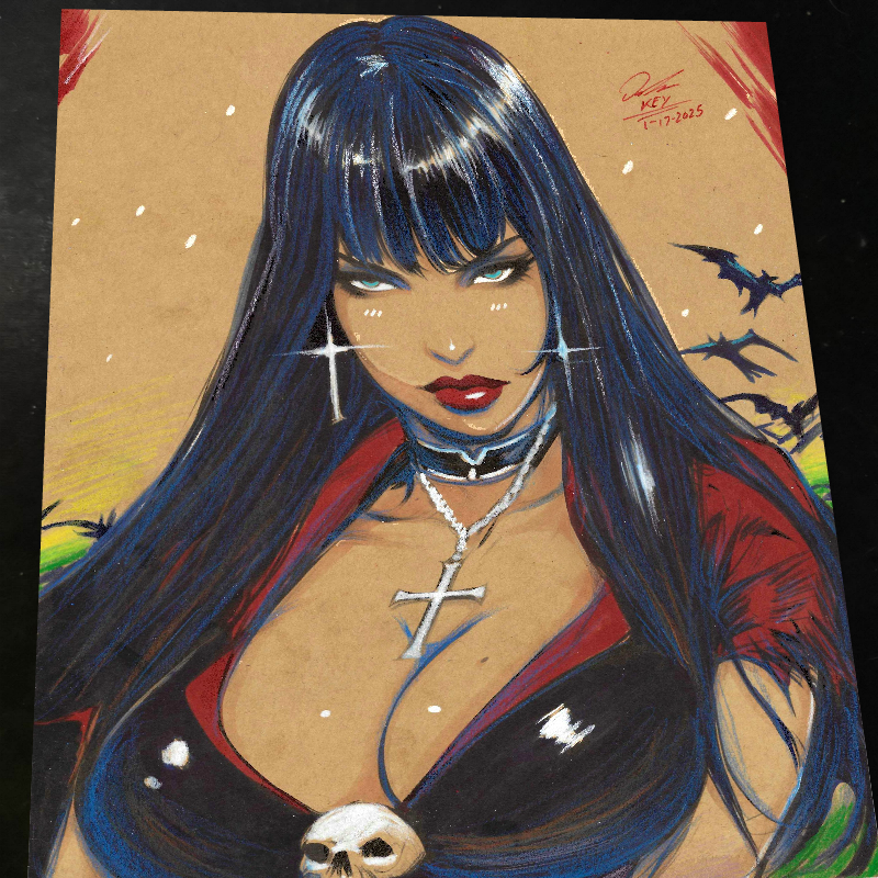 Vampirella Art Print Signed 8.5x11 Art by Keyeske