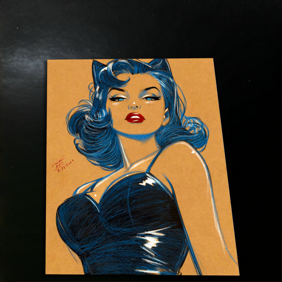 Catwoman - Marvel art print by Keyeske