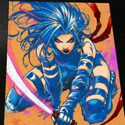 Psylocke Art Print Signed 8.5x11 | Art by Keyeske