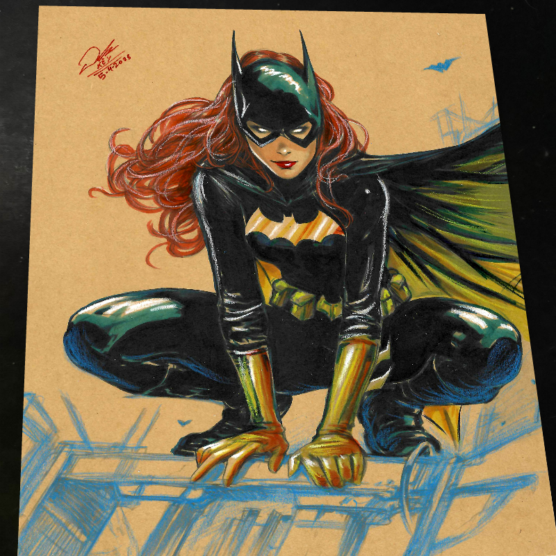 Batgirl Art Print Signed 8.5x11 | Art by Keyeske