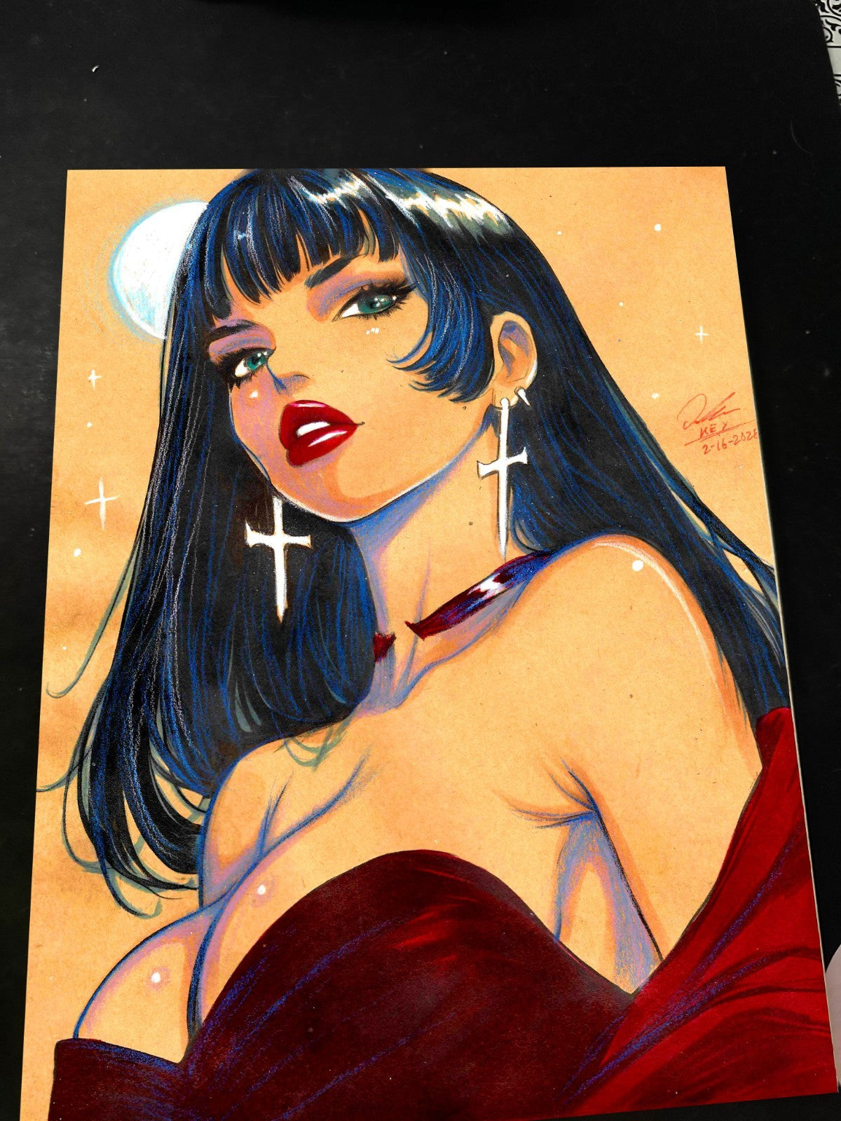 Vampirella Art Print Signed 8.5x11 Art by Keyeske