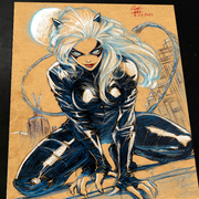 Black Cat - Marvel art print by Keyeske