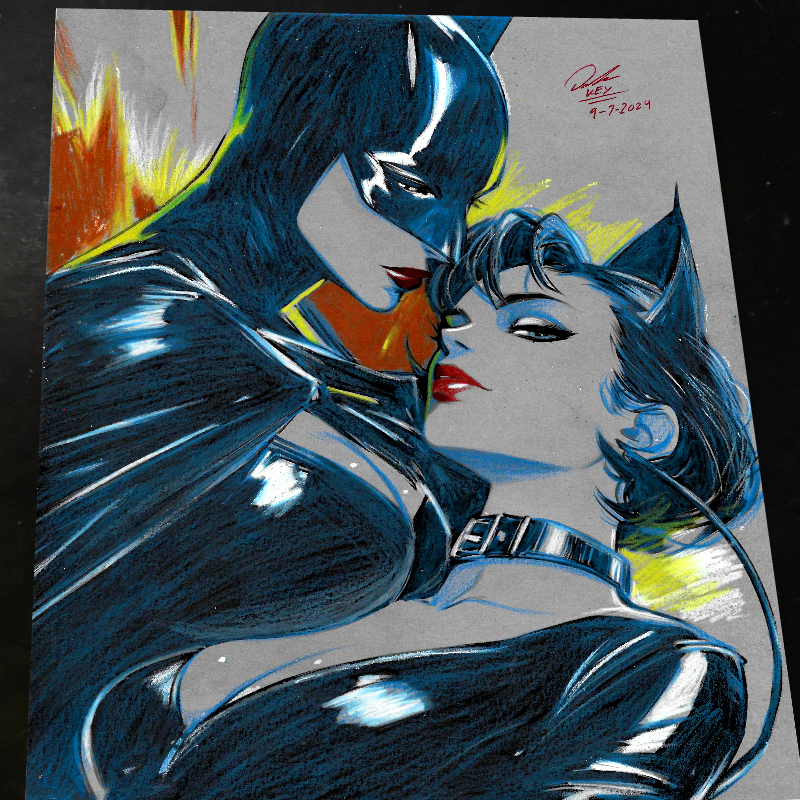 Catwoman Art Print Signed 8.5x11 | Art by Keyeske