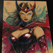 Scarlet Witch Art Print Signed 8.5x11 | Art by Keyeske