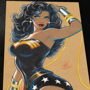 Wonder Woman Art Print Signed 8.5x11 | Art by Keyeske