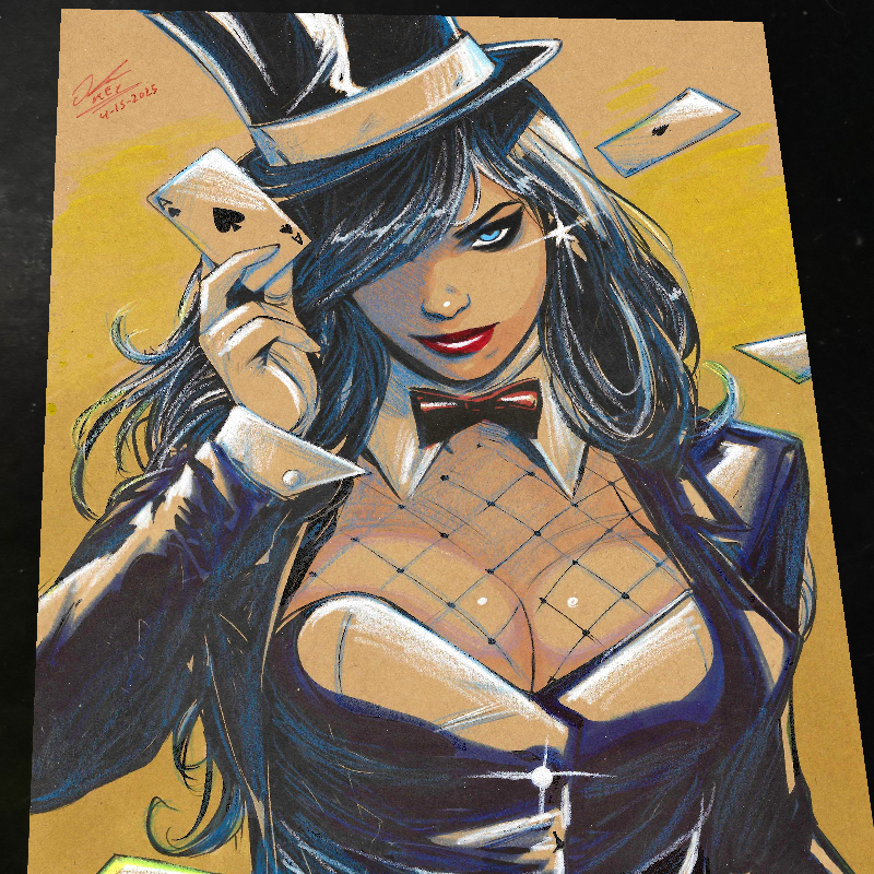 Zatanna Art Print Signed 8.5x11 | Art by Keyeske