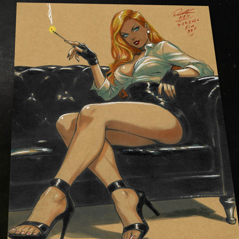 Emma Frost X-Men Art Print Signed 8.5x11 | Art by Keyeske