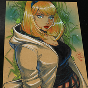 Gwen Stacy - Marvel art print by Keyeske