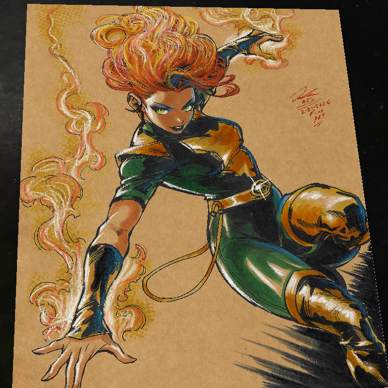 Jean Grey Art Print Signed 8.5x11 | Art by Keyeske