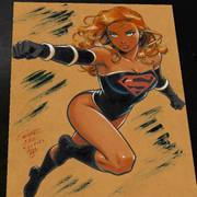 Supergirl DC Art Print Signed 8.5x11 | Art by Keyeske