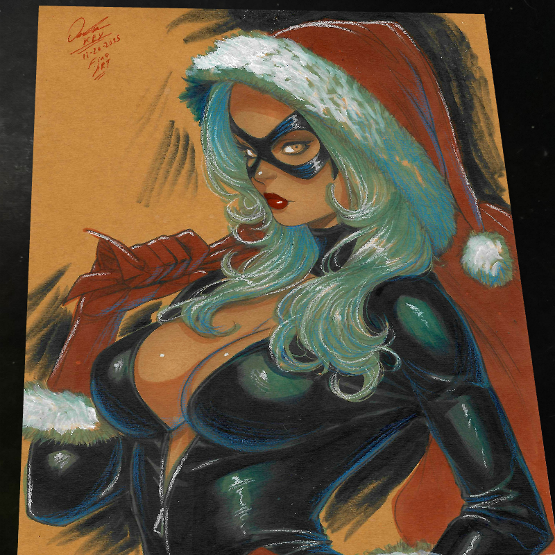 Black Cat - Marvel art print by Keyeske